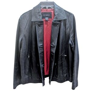 Express Vintage Black Leather Jacket Small